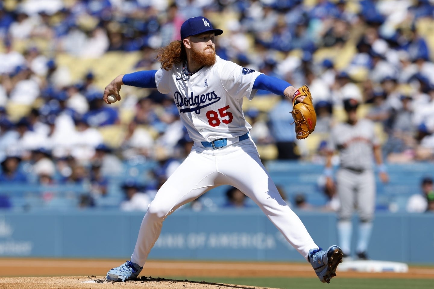 ヤンキースへのトレード移籍の可能性を報じられたドジャースのメイ。(C)Getty Images