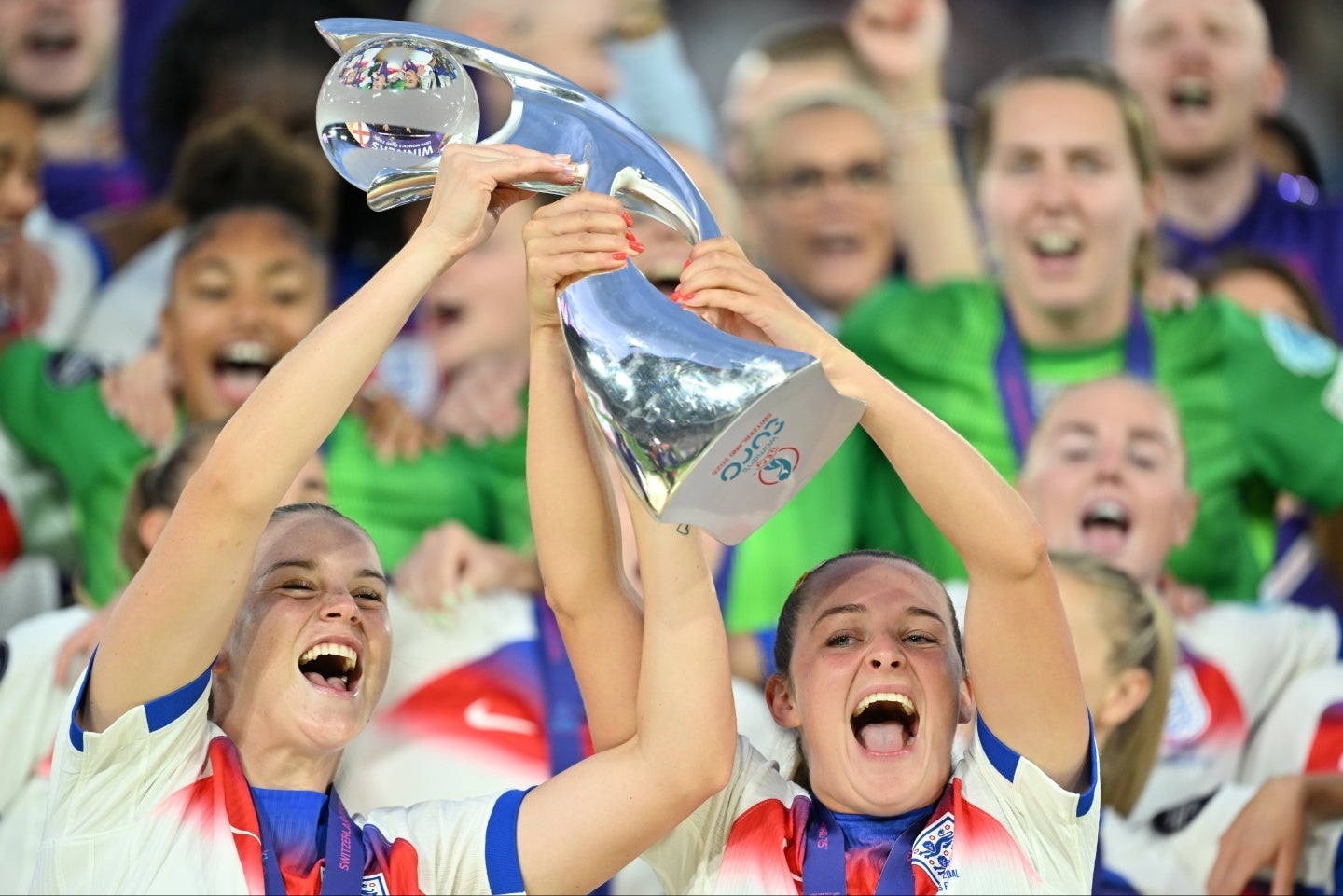 EURO連覇を達成したイングランド女子代表。(C)Getty Images