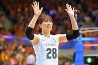 粘りのあるプレーでVNLを盛り上げた深澤。写真：金子拓弥（THE DIGEST写真部）