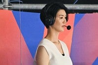先日行なわれた「バレーボールネーションズリーグ2025」の解説を務めた栗原さん。写真：金子拓弥（THE DIGEST写真部）