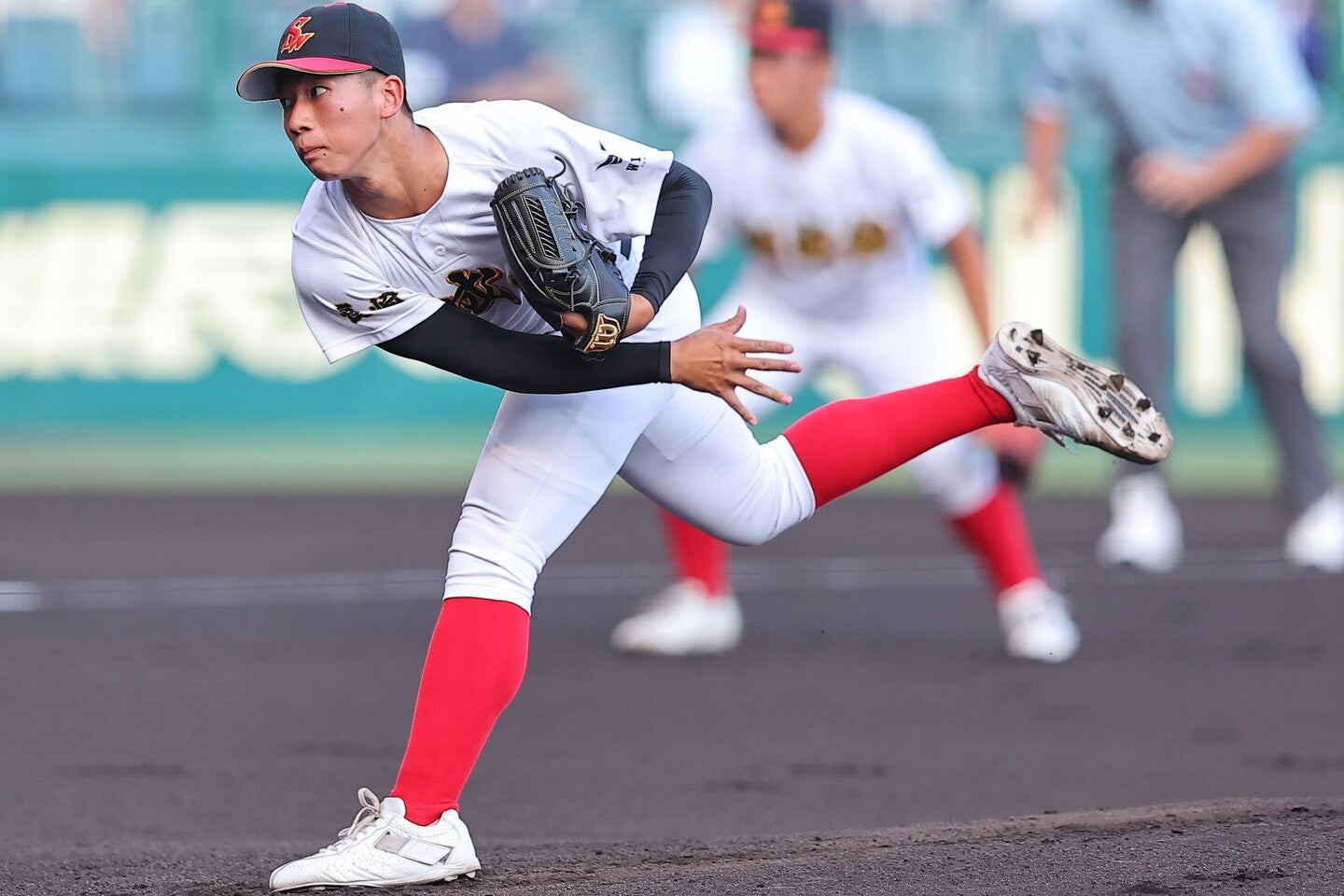 153球の熱投で完投勝ちを収めた森下。無四球・13奪三振と圧倒的な投球内容だった。写真：THE DIGEST写真部