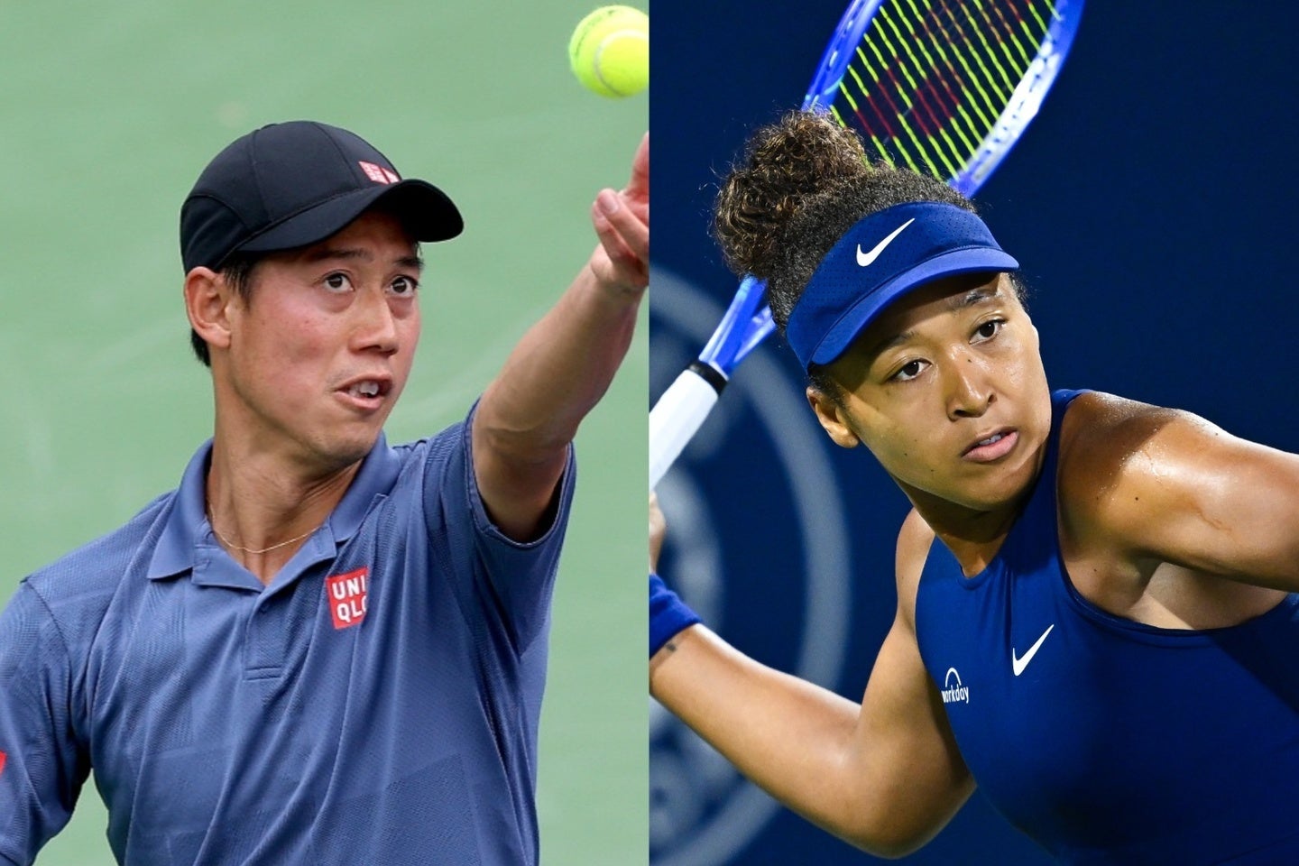 日本のエース、錦織（左）と大坂（右）が揃ってシンシナティへ。（C）Getty Images