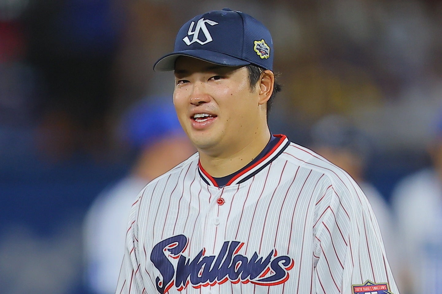 ドジャース移籍が噂されているヤクルトの主砲・村上。写真：福富倖希