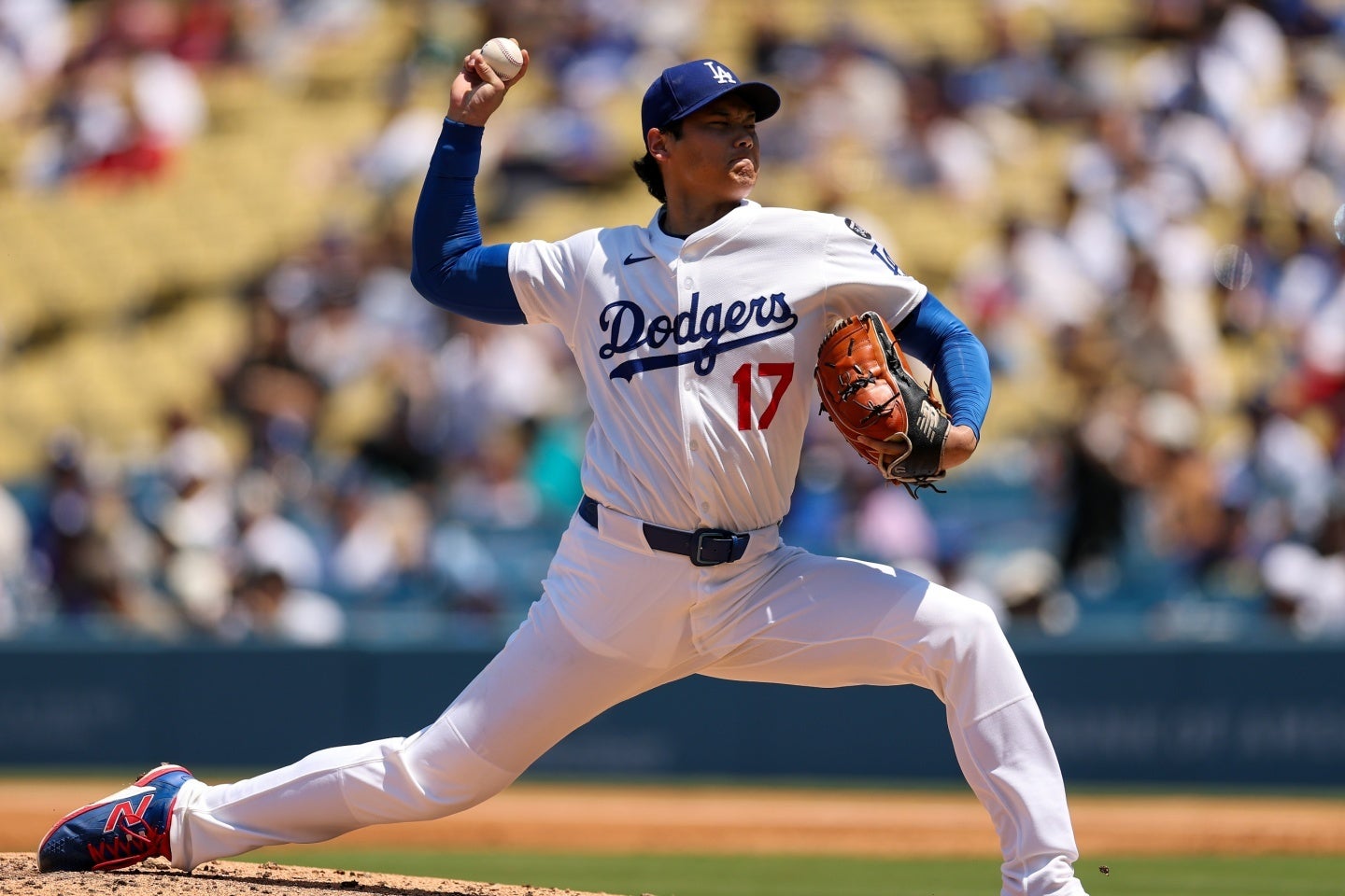 大谷は復帰後最多となる８奪三振をマークした。(C)Getty Images