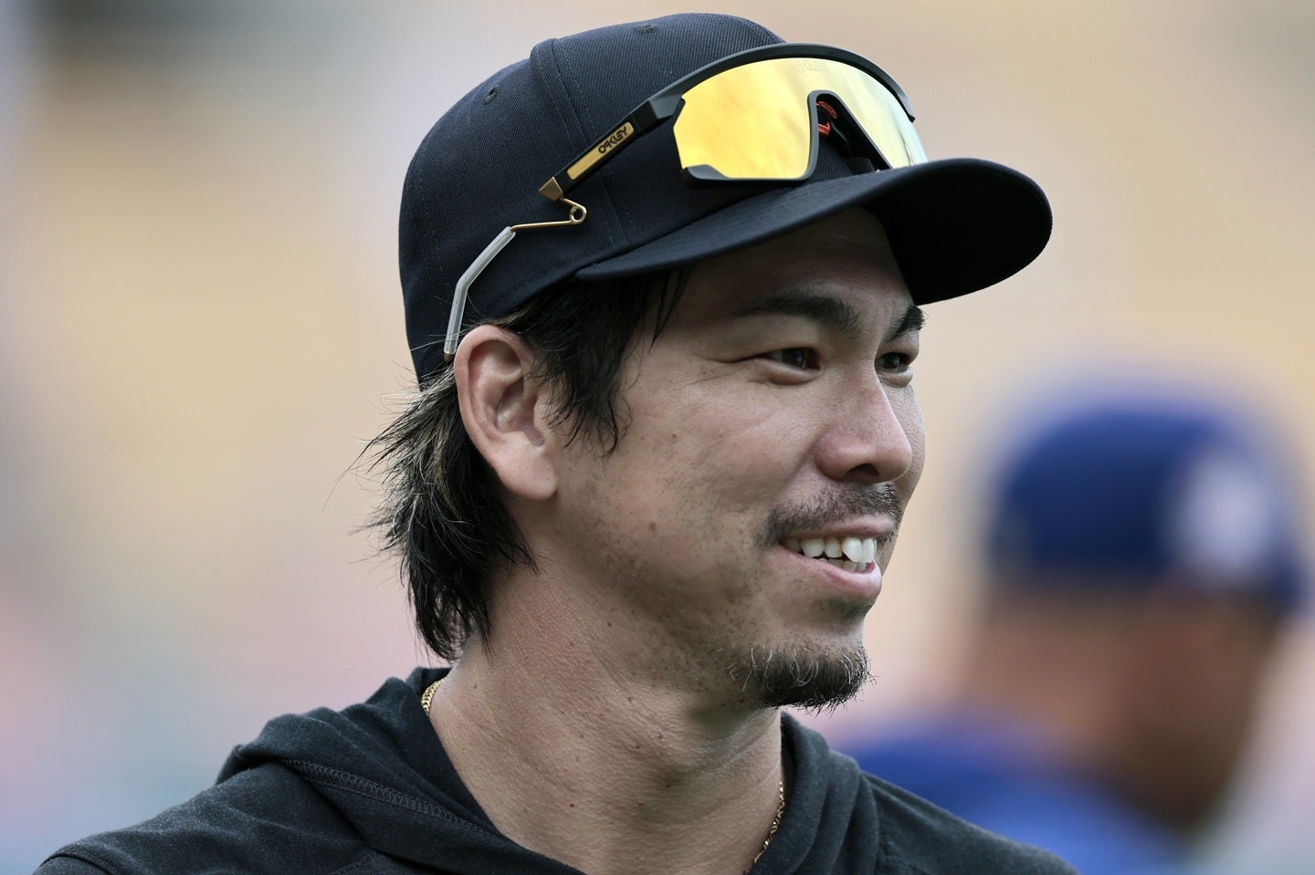ヤンキースとのマイナー契約と新背番号が決まったことを報告した前田。(C) Getty Images