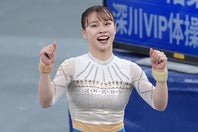 下アングルから撮影した練習風景を公開した杉原。(C)Getty Images