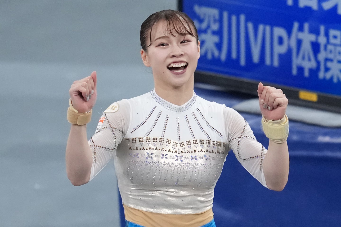 下アングルから撮影した練習風景を公開した杉原。(C)Getty Images
