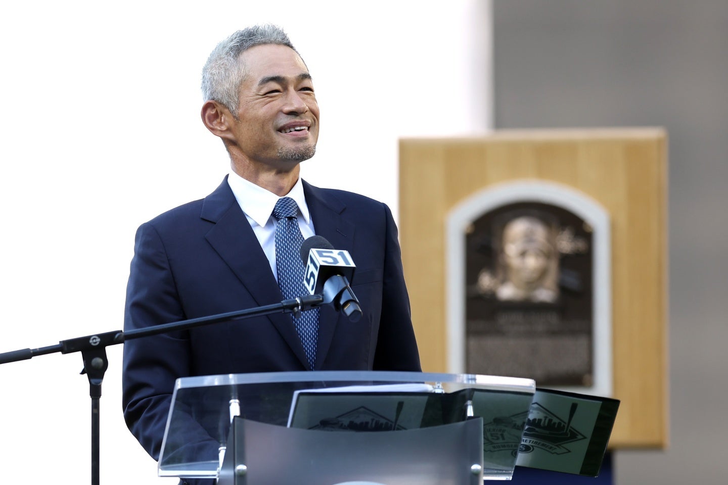 マリナーズの永久欠番セレモニーに出席したイチロー氏。(C)Getty Images