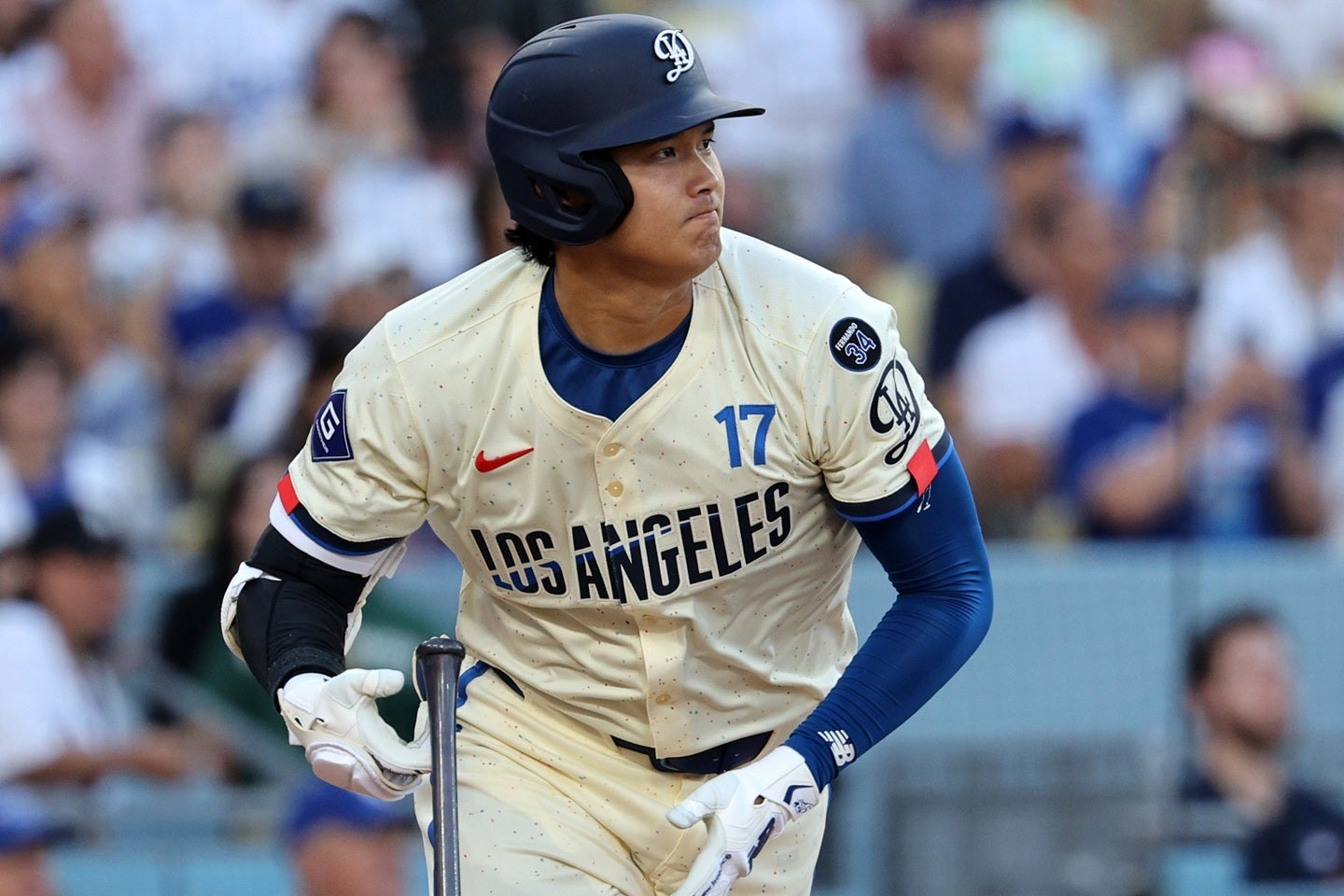 大谷の歴史的な得点ペースに現地メディアも注目している。(C) Getty Images