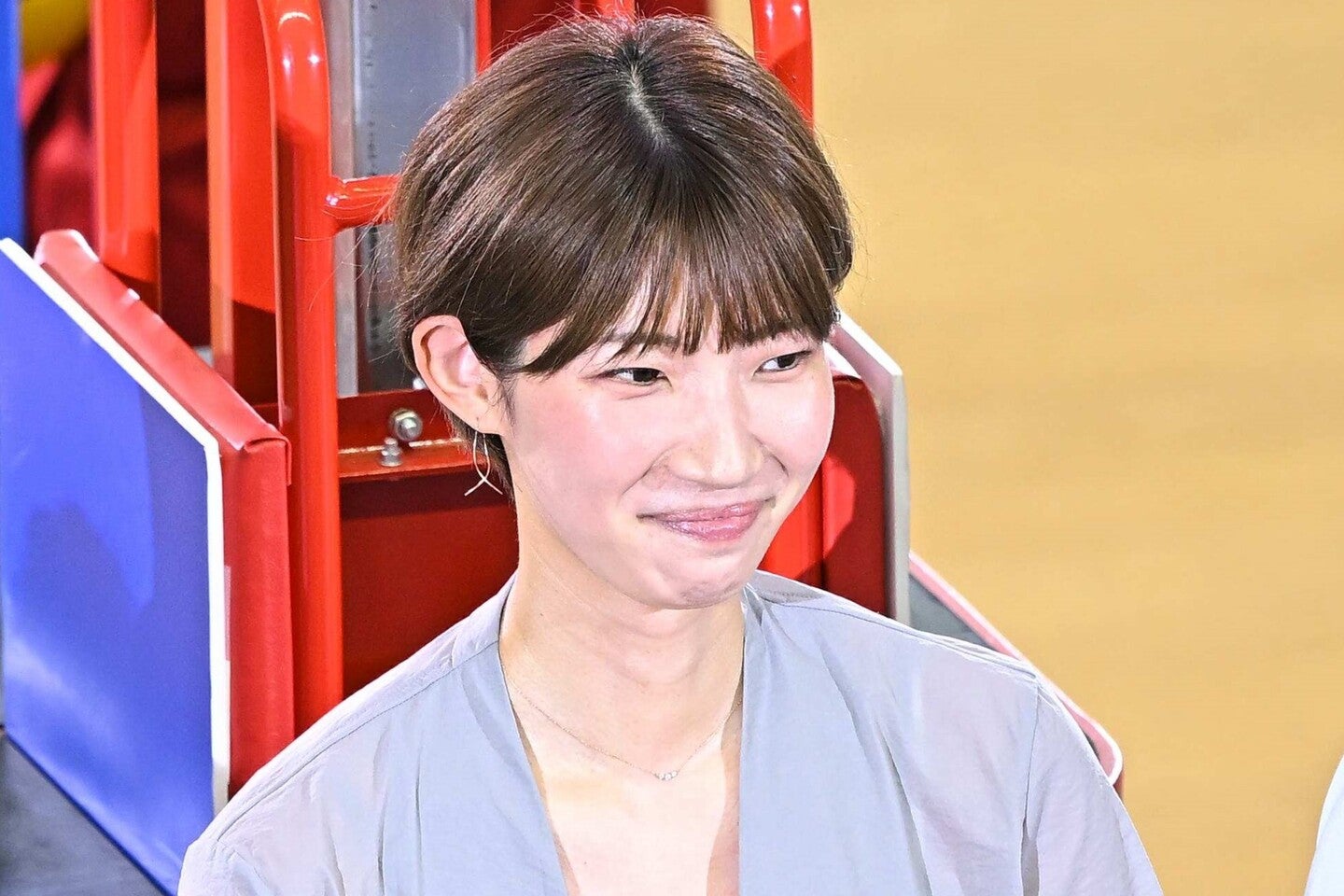 第１子妊娠を発表した石井さん。バレー関係者からも祝福の声が相次いでいる。写真：金子拓弥（THE DIGEST写真部）