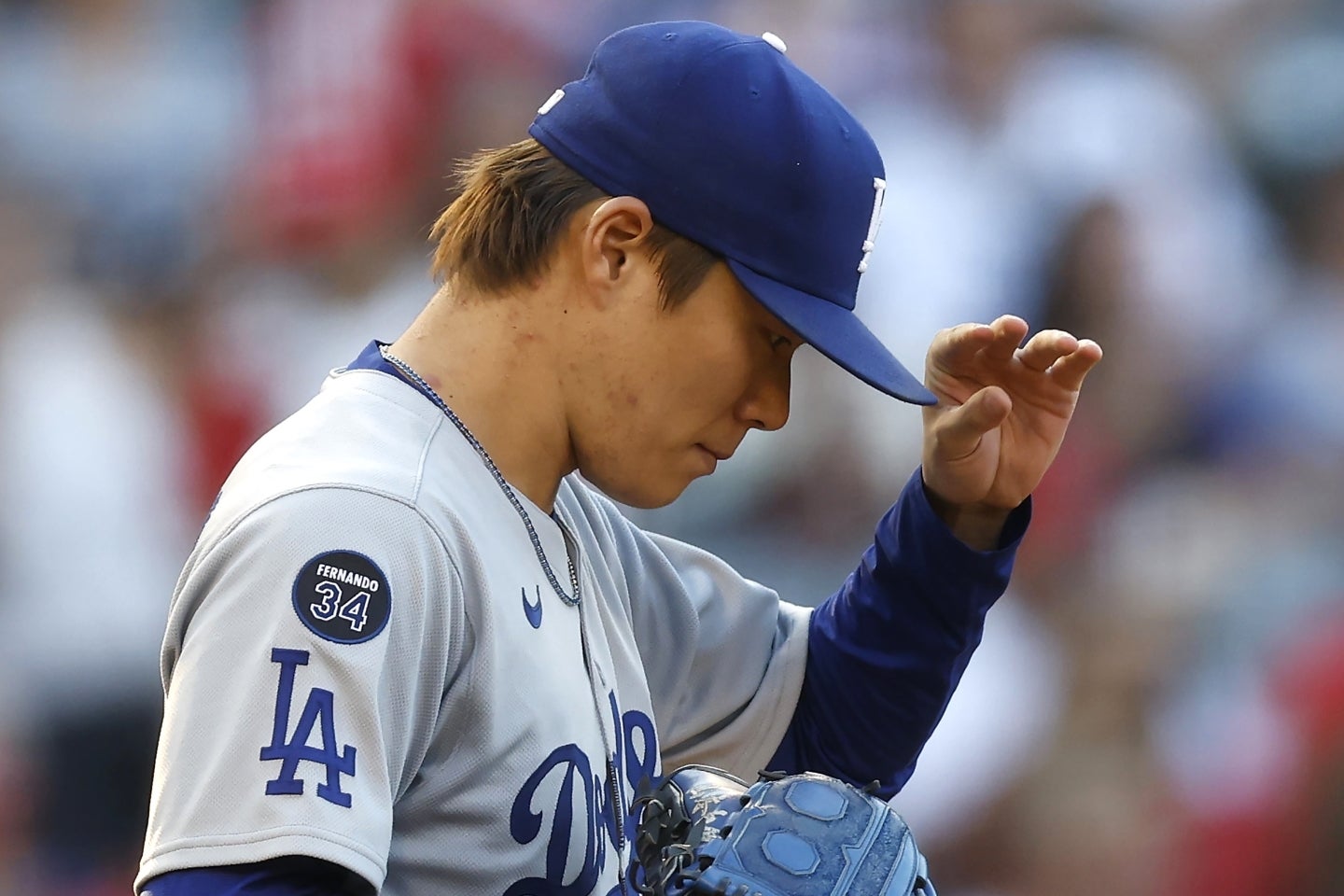 ５回途中６失点で負け投手となった山本。(C)Getty Images