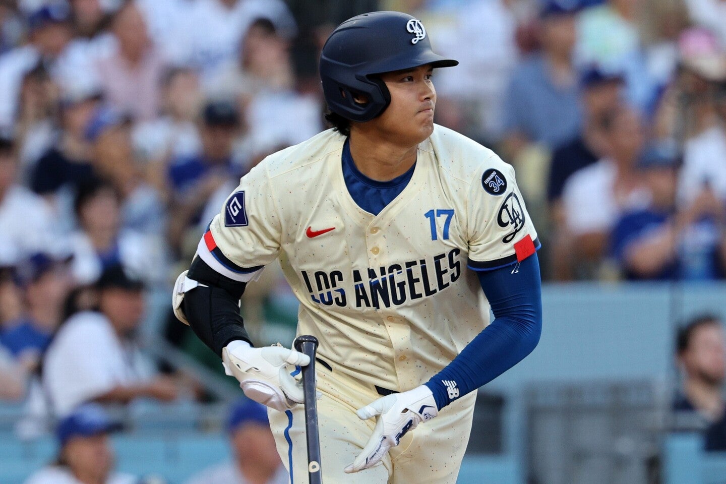 大谷翔平の40号本塁打を名倉潤さんも見守っていた。(C)Getty Images