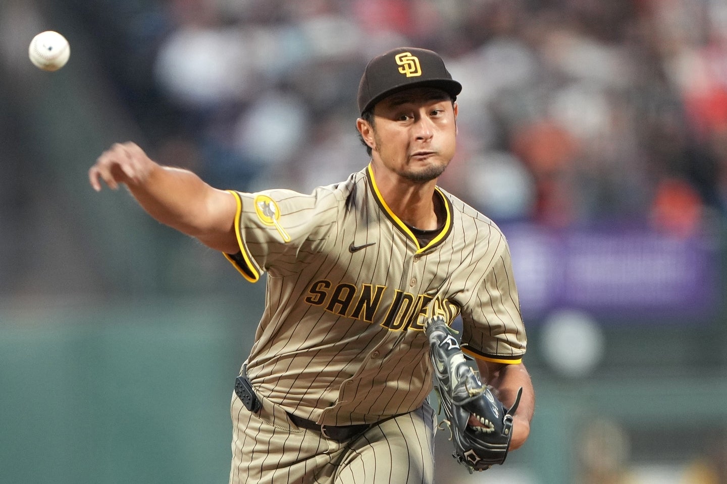 ジャイアンツ戦で６回１失点と好投したダルビッシュが、今季２勝目を挙げた。(C)Getty Images