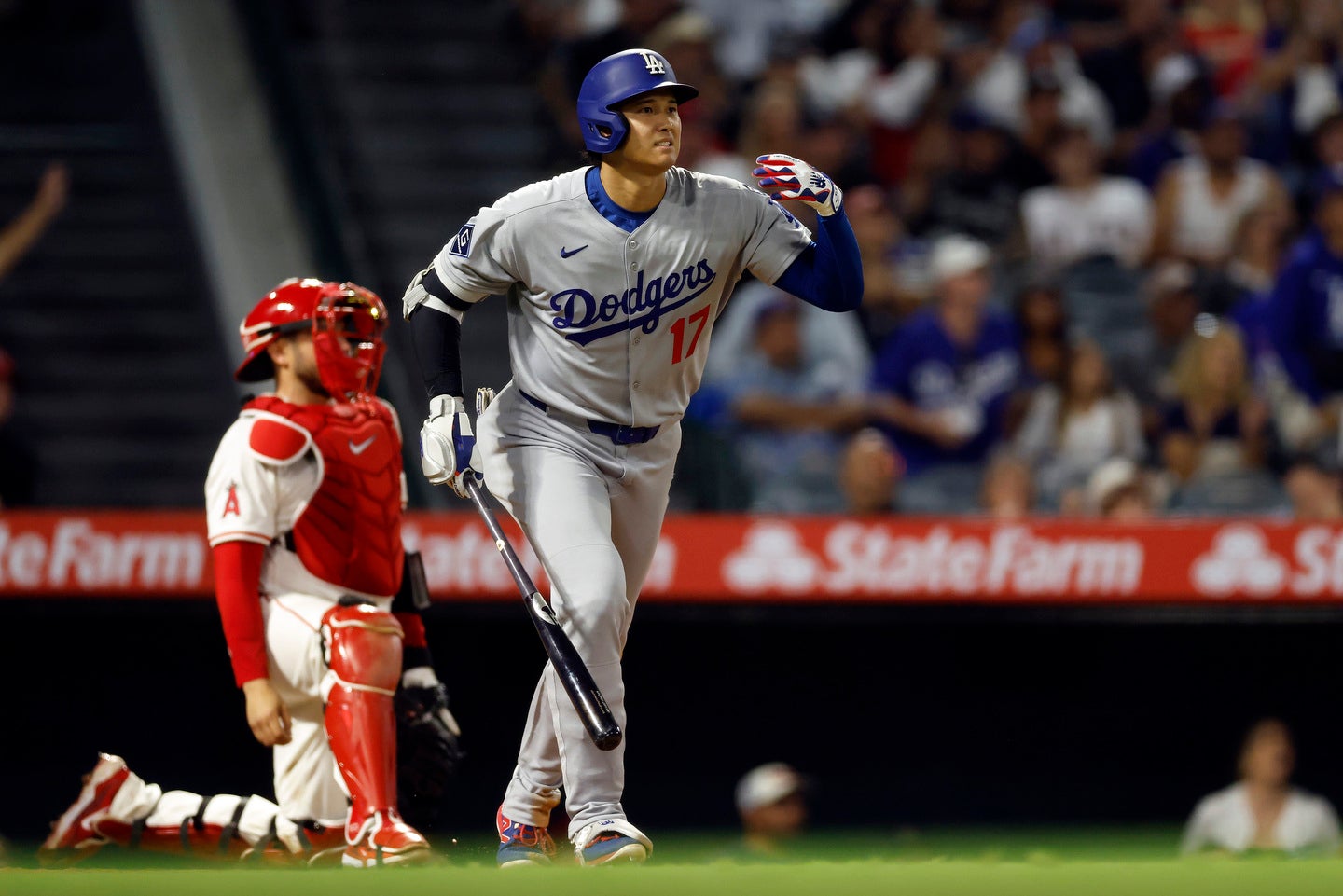 ４戦連発の43号本塁打を放った大谷翔平。(C) Getty Images