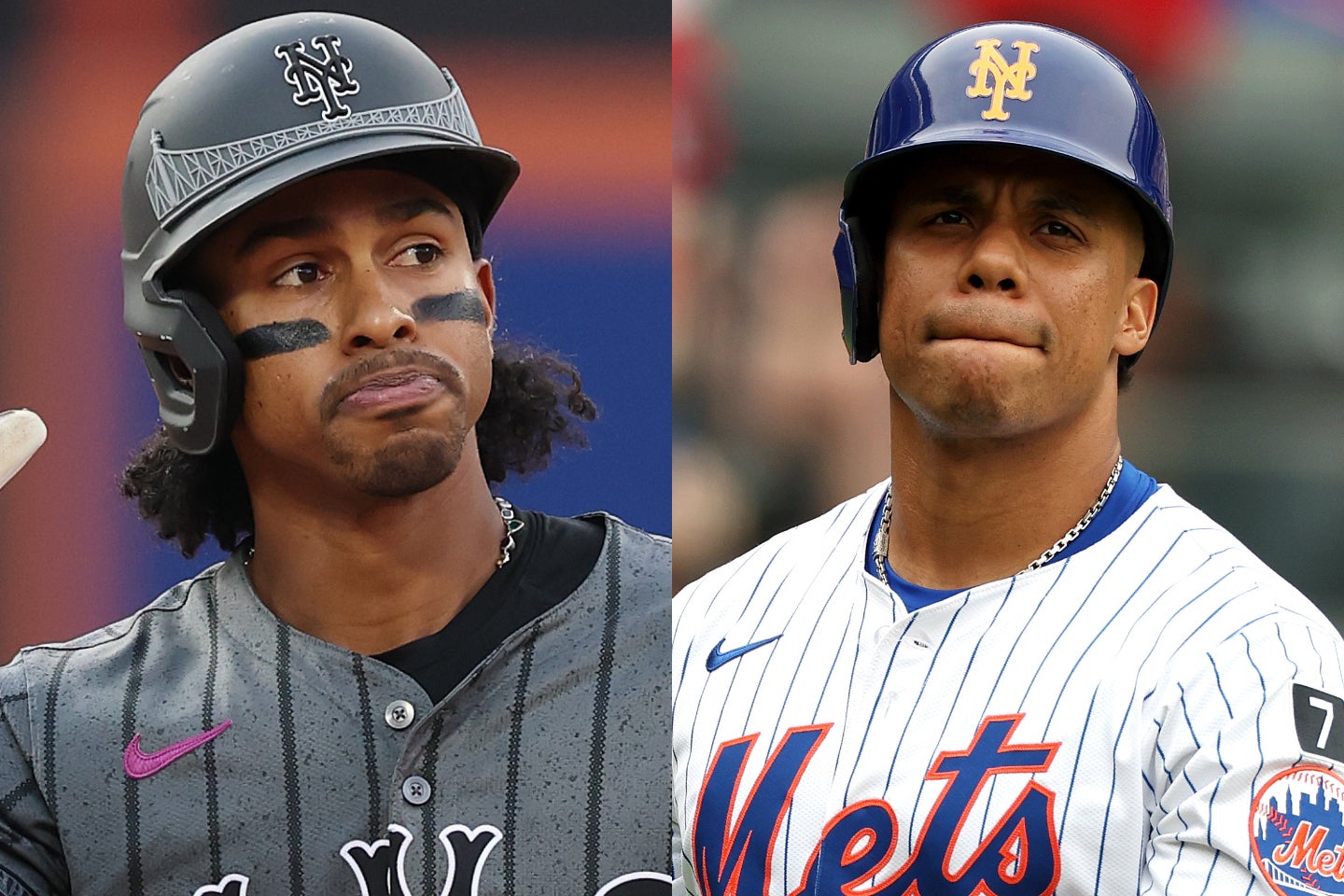 メッツの主力ソト（右）とリンドーア（左）。(C)Getty Images