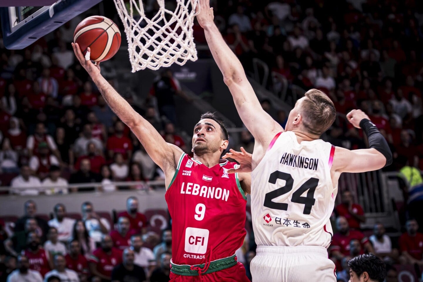 日本を圧倒したレバノンも、続く準々決勝でニュージーランドに敗れた。(C)FIBA