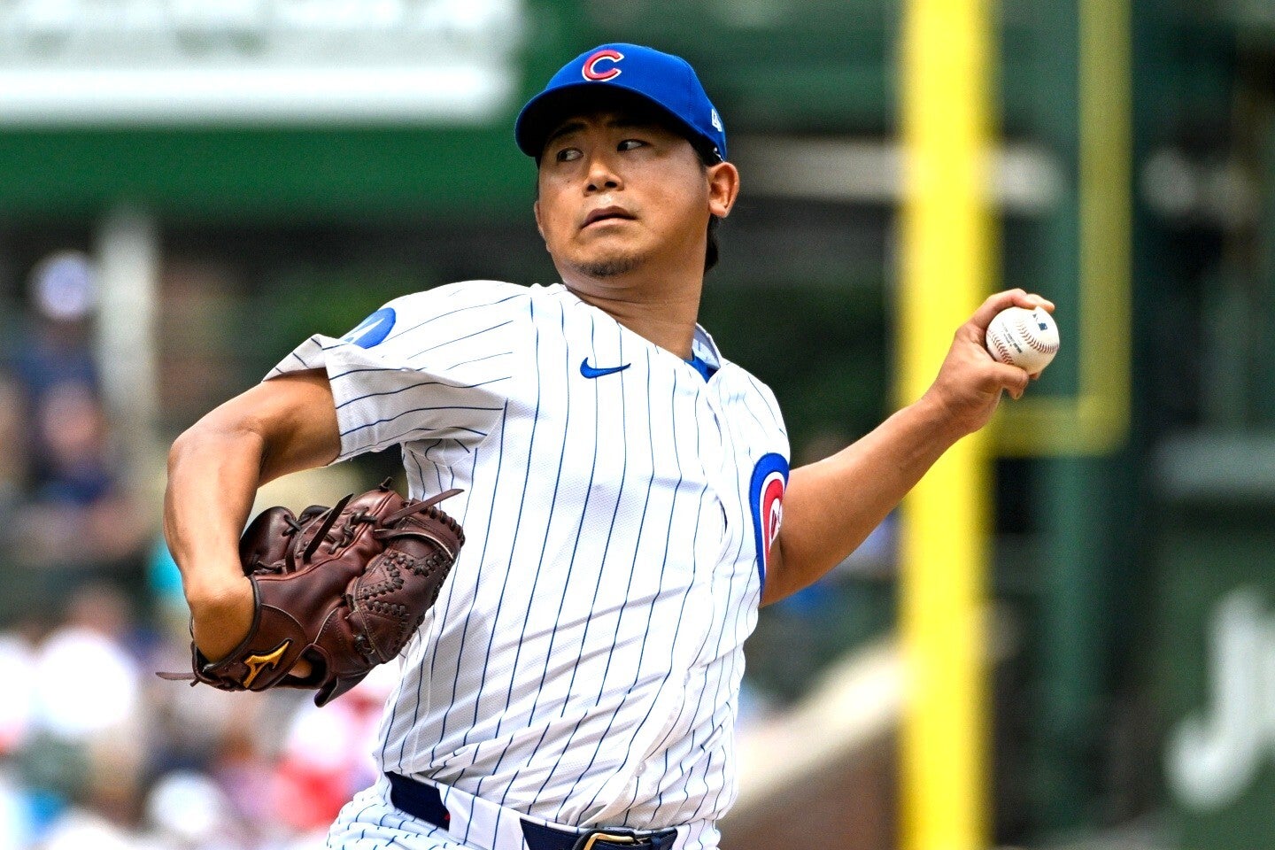 今永は７回を投げ３安打１失点。６奪三振の好投をみせた。(C)Getty Images