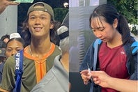 坂本（左）は幾度ものマッチポイントを凌ぎ、伊藤（右）は持ち味のフォアスライスを駆使して、全米OP予選１回戦を突破した。写真：内田暁
