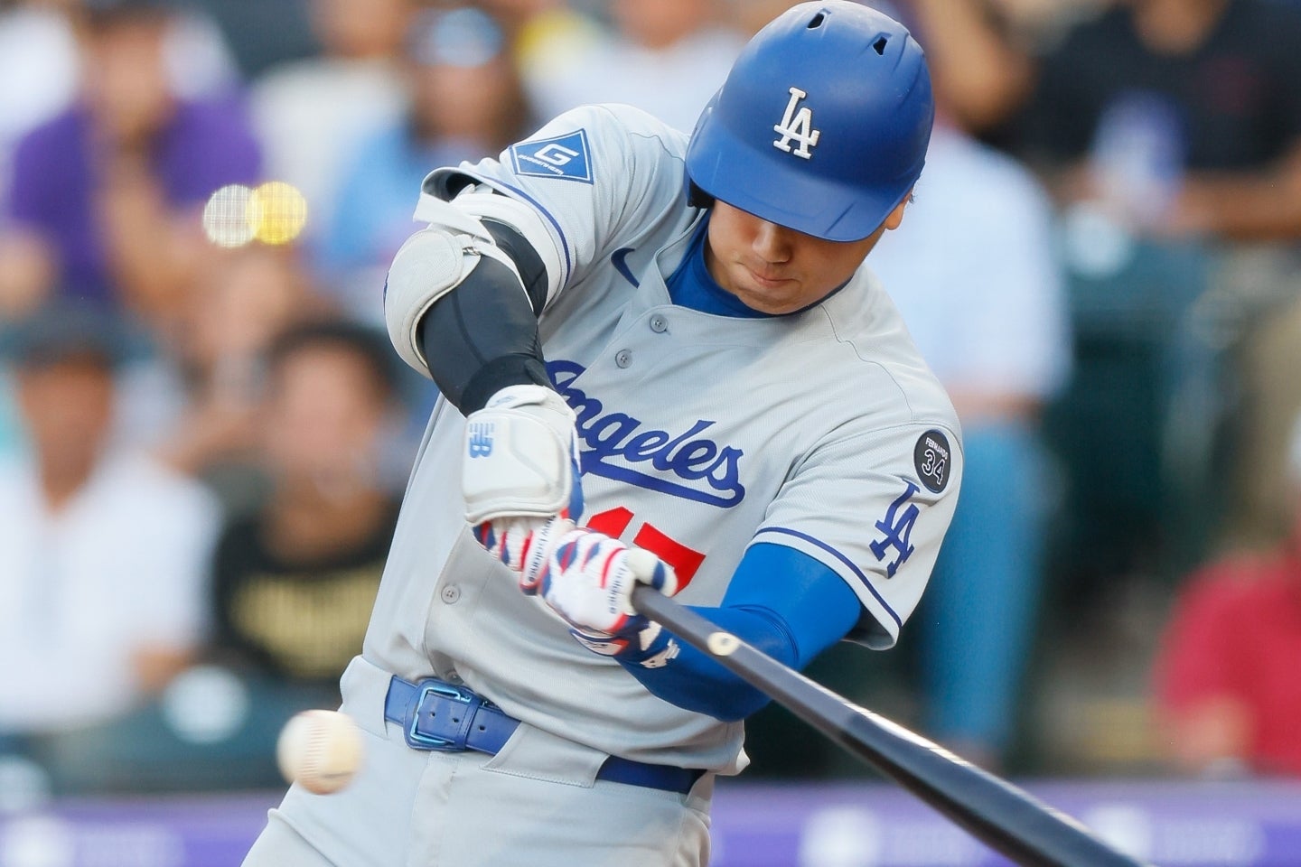 ロッキーズ戦で１本塁打を含む２安打、２打点と活躍した大谷翔平。(C)Getty Images