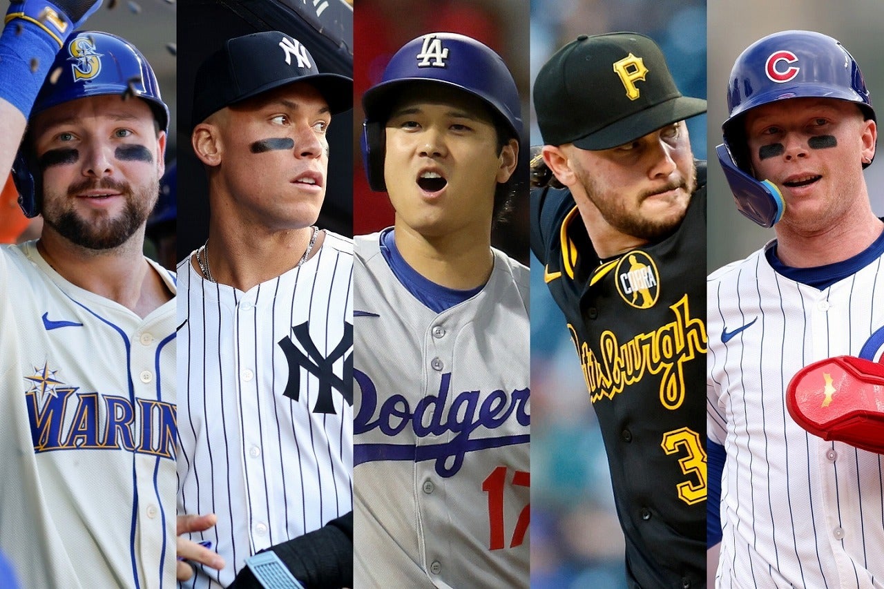 （左から）ラリー、ジャッジ、大谷、スキーンズ、クロウ＝アームストロングらがファーストチーム予想に入った。(C)Getty Images