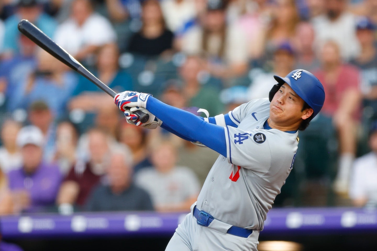 大谷は２打数１安打。８回には点差がつき代打を送られた。(C)Getty Images