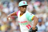 ドジャースを１点に抑え、今季３勝目を挙げたダルビッシュ。(C) Getty Images
