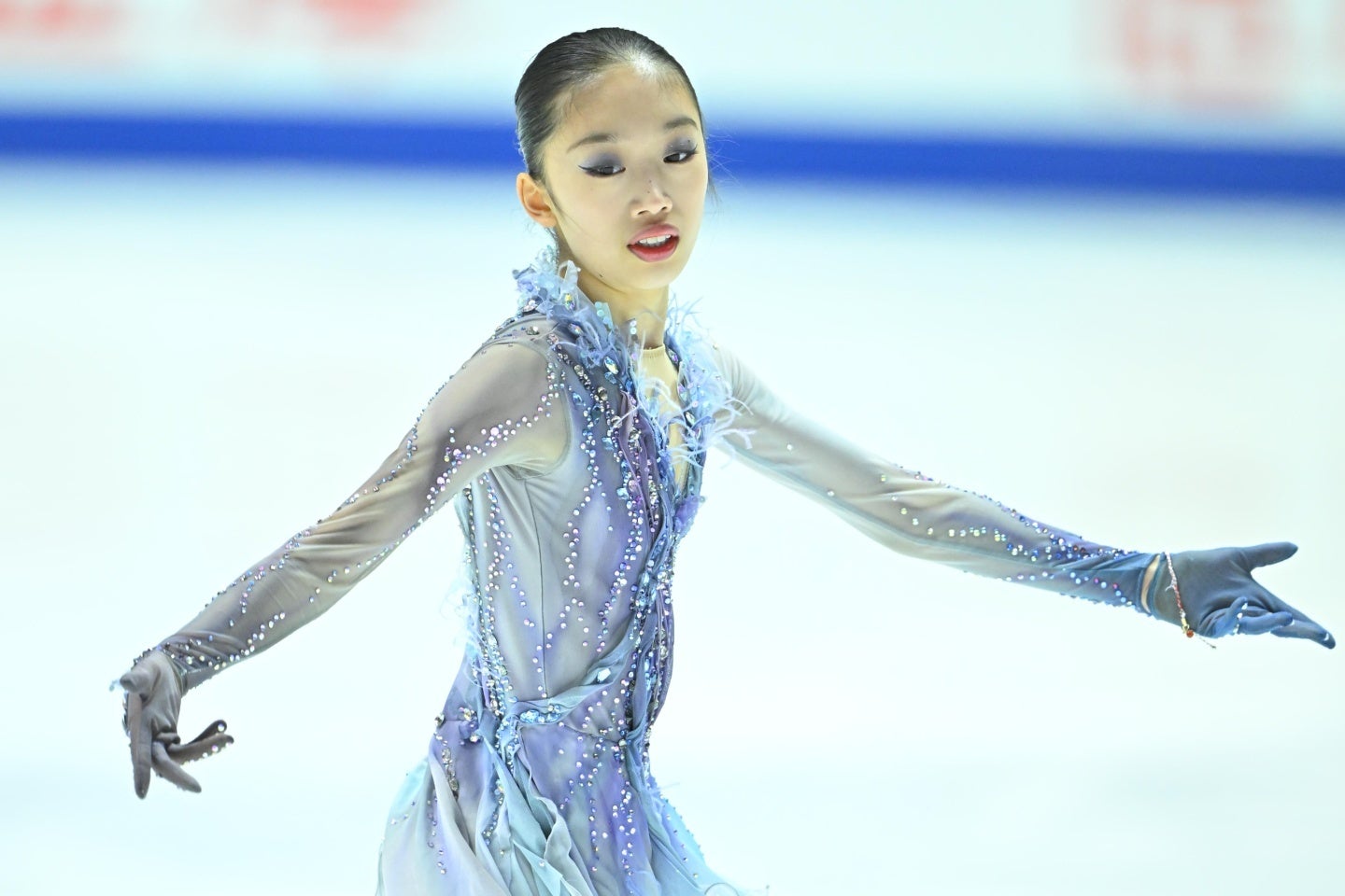 15歳の岡田がジュニアGPで初優勝を飾った。写真：金子拓弥（THE DIGEST写真部）
