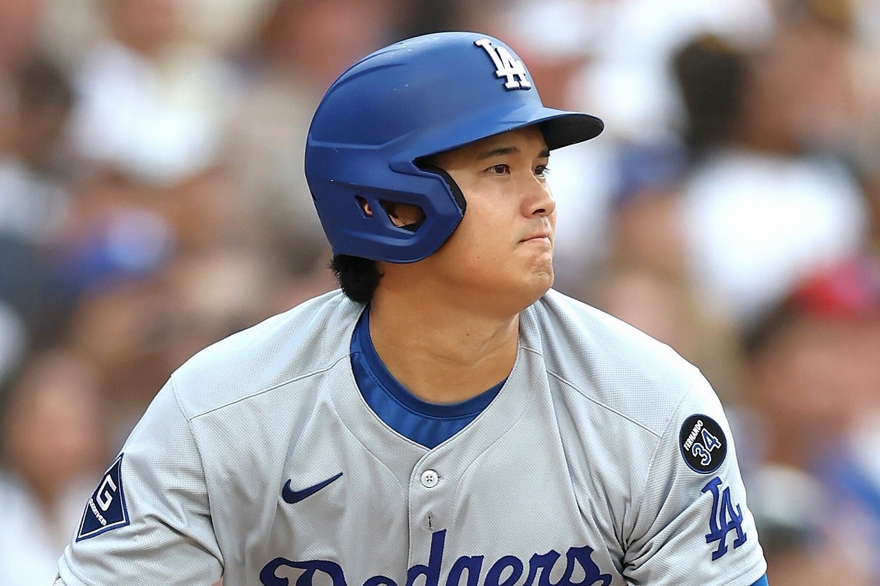 ４打数無安打で連続出塁が19で止まった大谷。(C)Getty Images