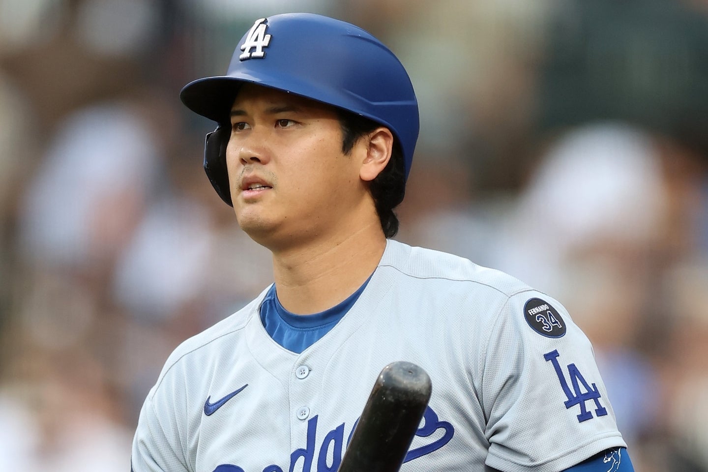 ４打数無安打だった大谷。ドジャースは２安打しか打てずに敗れた。(C)Getty Images