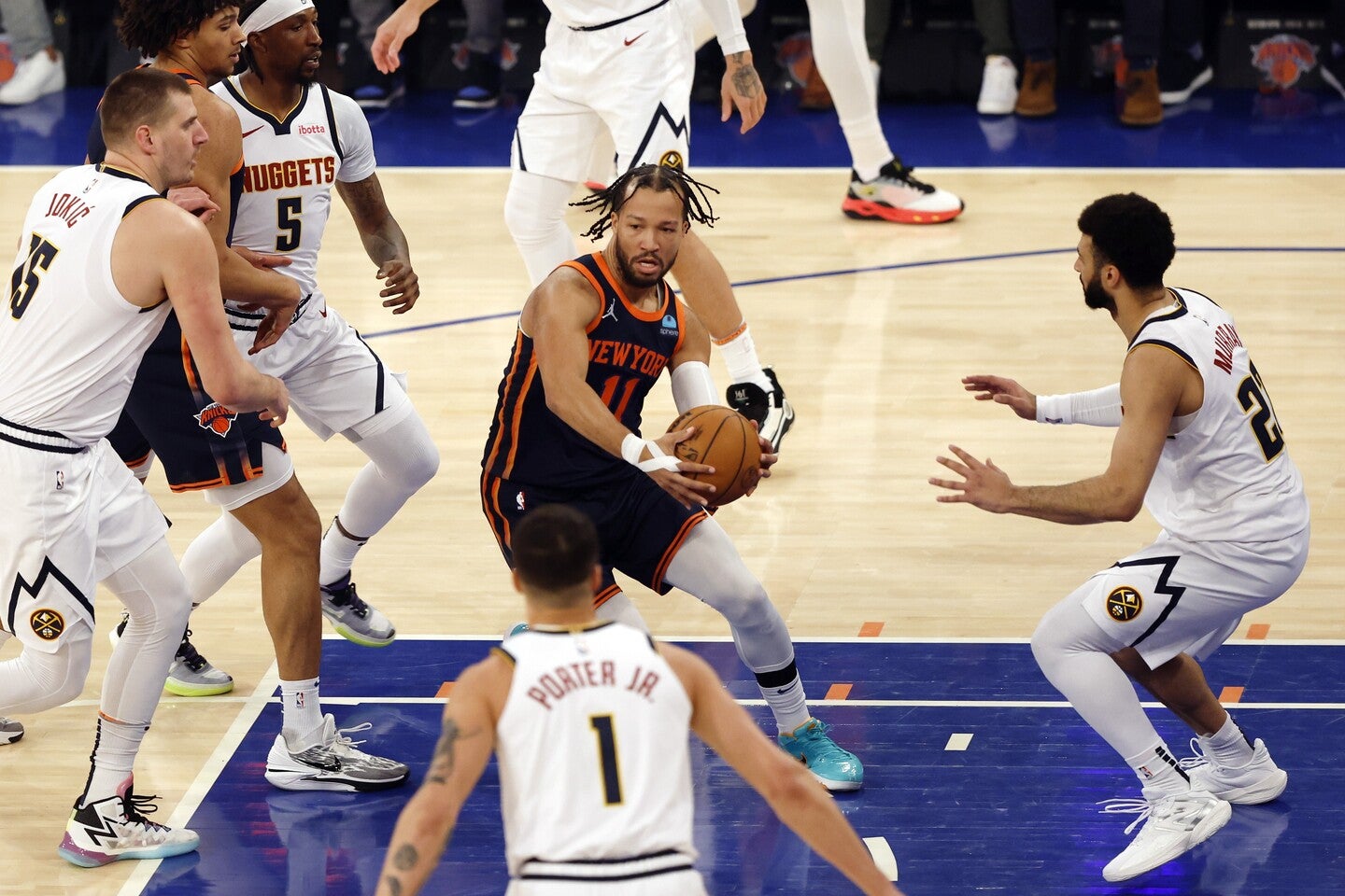 グリフィンは今季のファイナルの対戦カードをナゲッツvsニックスと予想した。(C)Getty Images