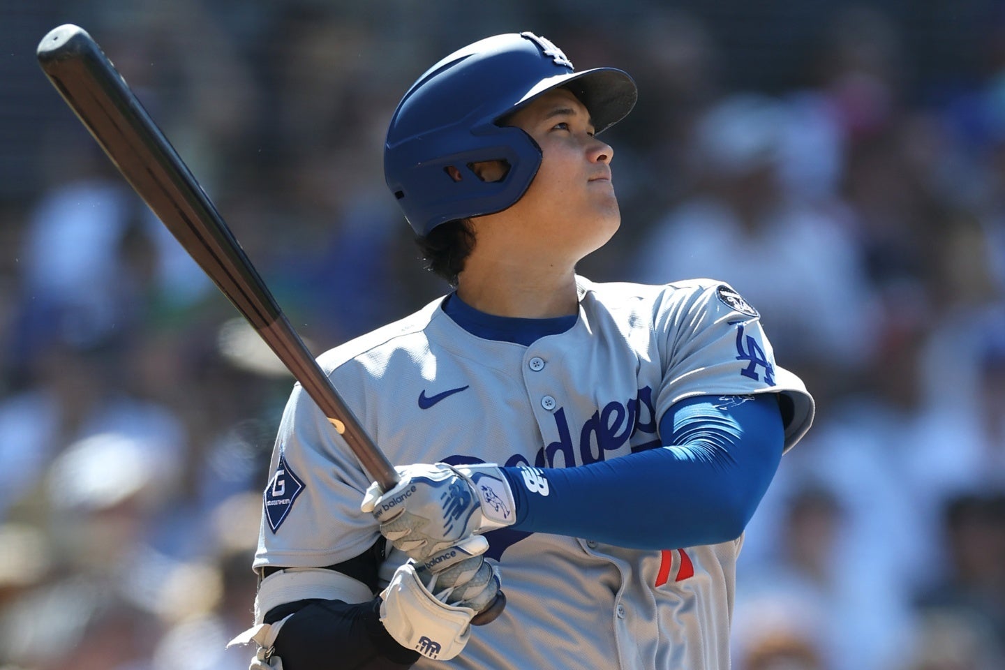大谷はパドレス戦の９回に45号HR。このあと驚きの行動をした。(C)Getty Images