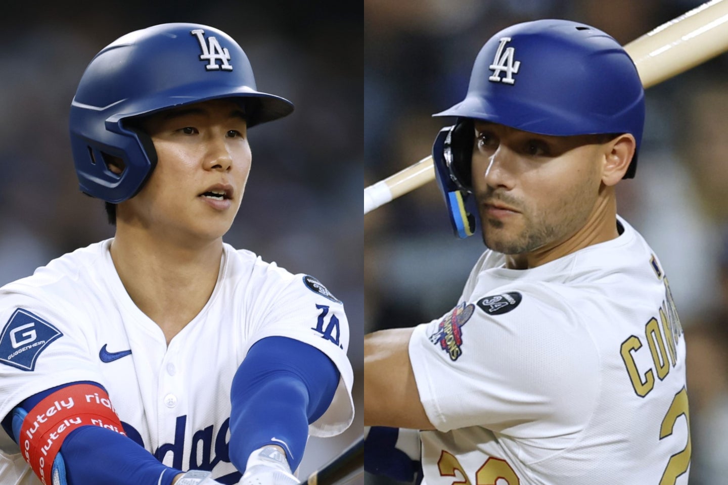 間もなく復帰するキム・ヘソン（左）に弾かれる形で、コンフォート（右）がDFAになる可能性があるという。(C)Getty Images