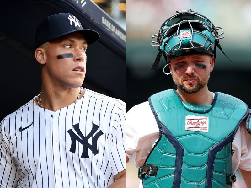 MVP争いで激しい火花を散らすヤンキースのジャッジとマリナーズのラリー。（C）Getty Images