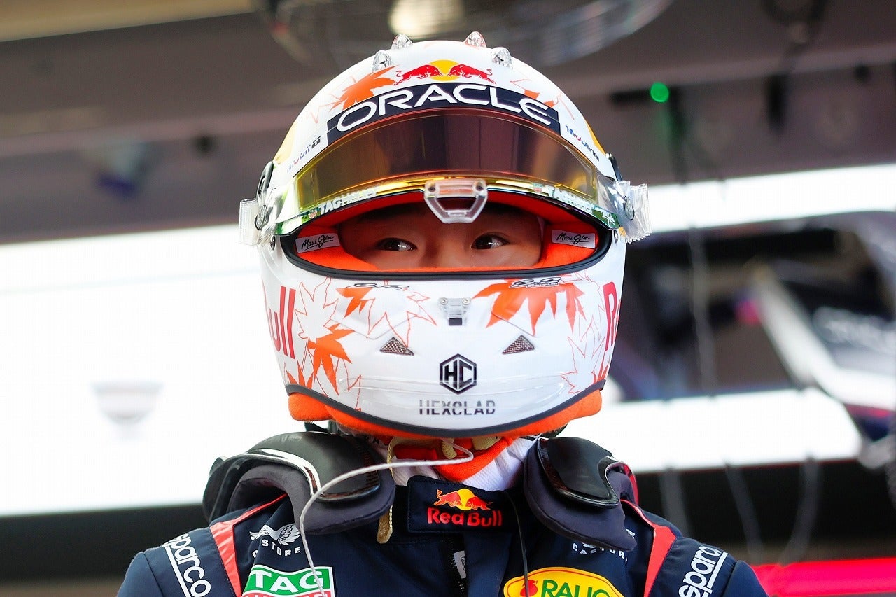 フェルスタッペン、レーシングブルズの両ドライバーにベストタイムが届かなかった角田。(C)Getty Images