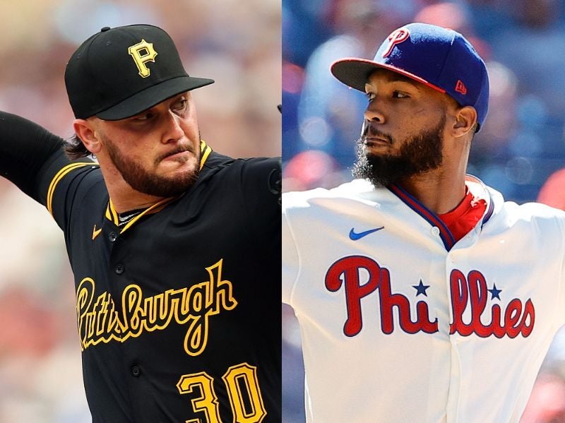 ナ・リーグサイ・ヤング賞争いで競うパイレーツのスキーンズ（左）とフィリーズのサンチェス（右）。（C）Getty Images