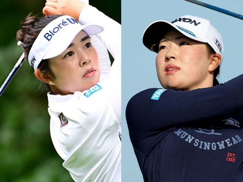 世界ランク４位の山下美夢有（左）と同３位の竹田麗央（右）。(C)Getty Images