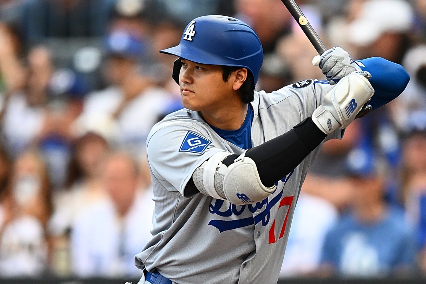 大谷は２戦連続マルチ安打を記録したがドジャースは敗れた。(C)Getty Images