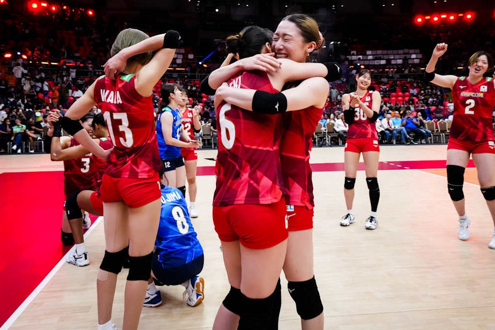 オランダとの死闘を制した日本。中国が参考にできる部分もあるか。(C)Volleyball World