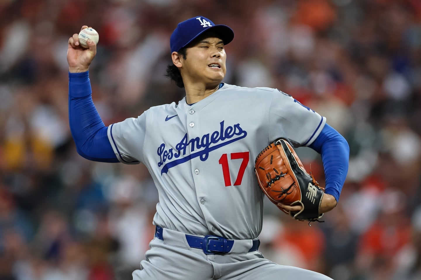 緊急先発した大谷。気迫の投球に同僚から称賛が上がった。(C) Getty Images