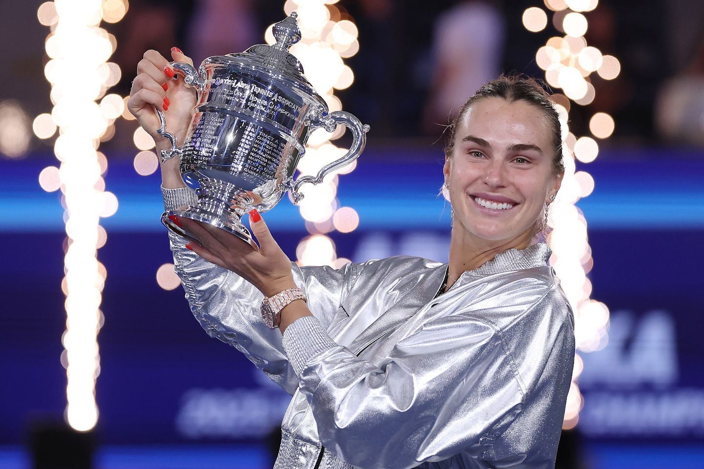 今季は全豪と全仏オープンで準優勝していた世界ランキング１位のサバレンカが、シーズン最後の四大大会となる全米オープンで遂に優勝を飾った。(C)Getty Images