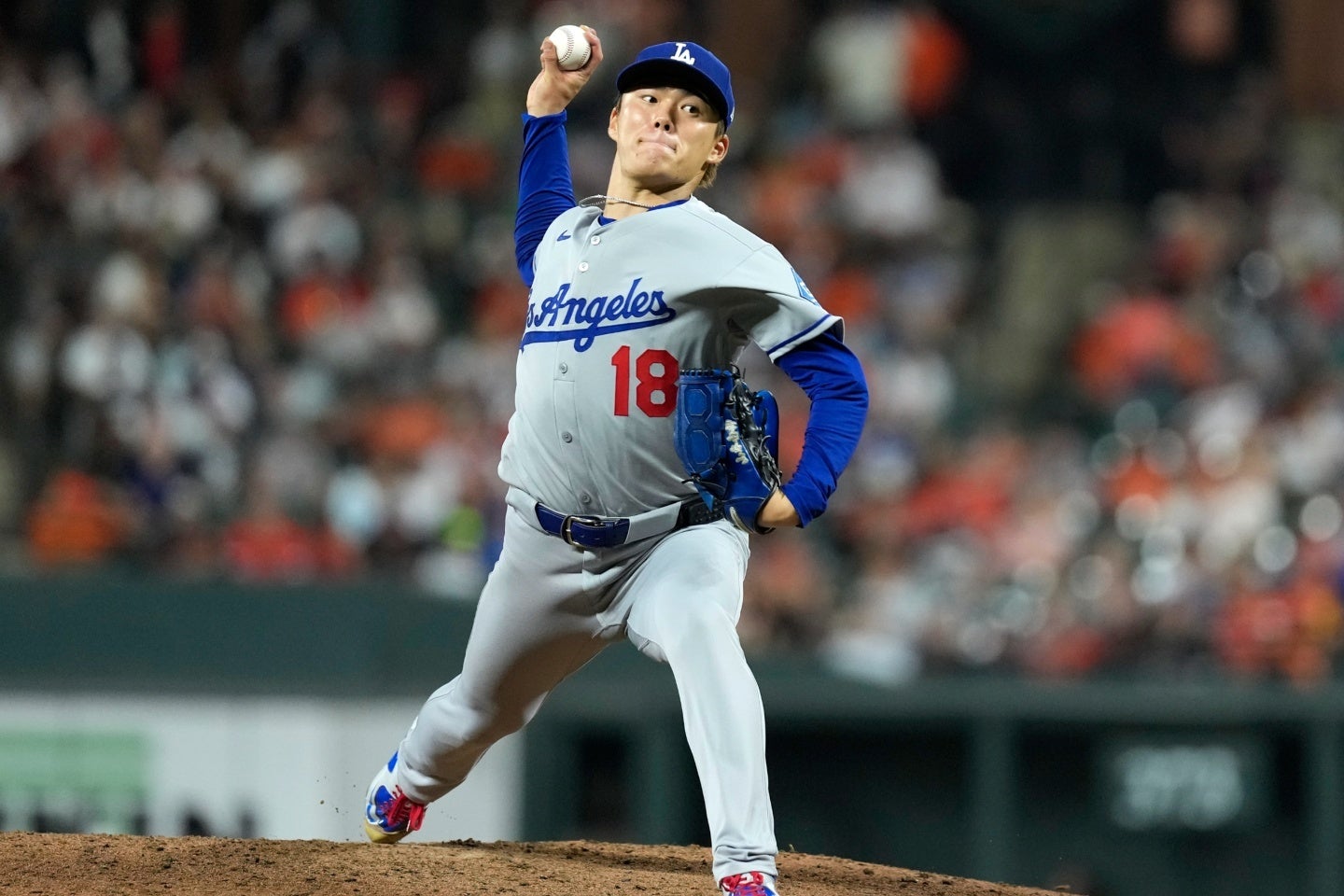 山本は９回２死までノーノーだった。(C)Getty Images