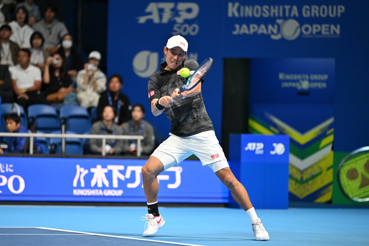 残念ながら錦織の国内２大会の欠場が発表された。写真は昨年のジャパンオープン。(C)Getty Images