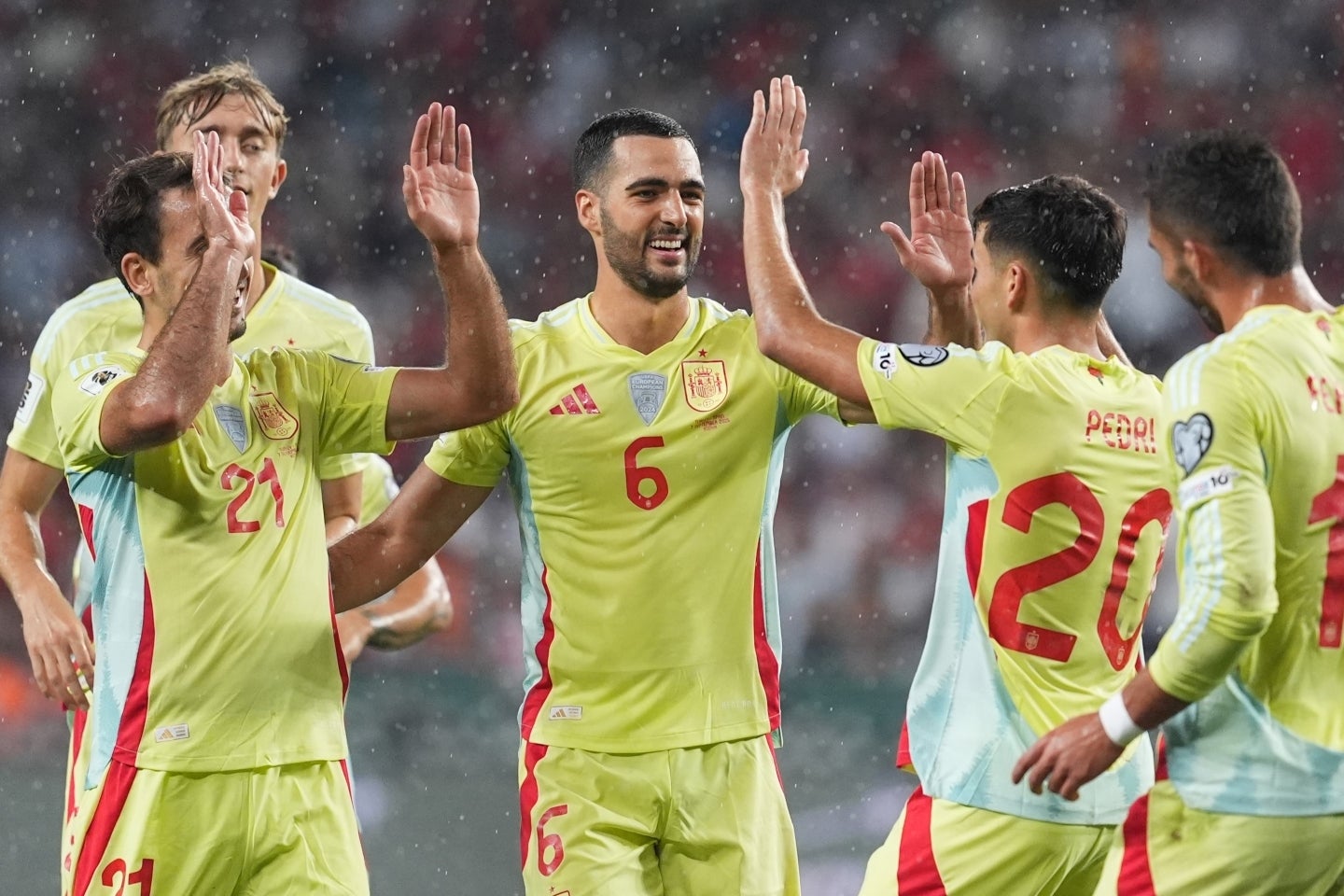 アウェーでのトルコ戦にスペイン代表は６-０で大勝した。(C)Getty Images