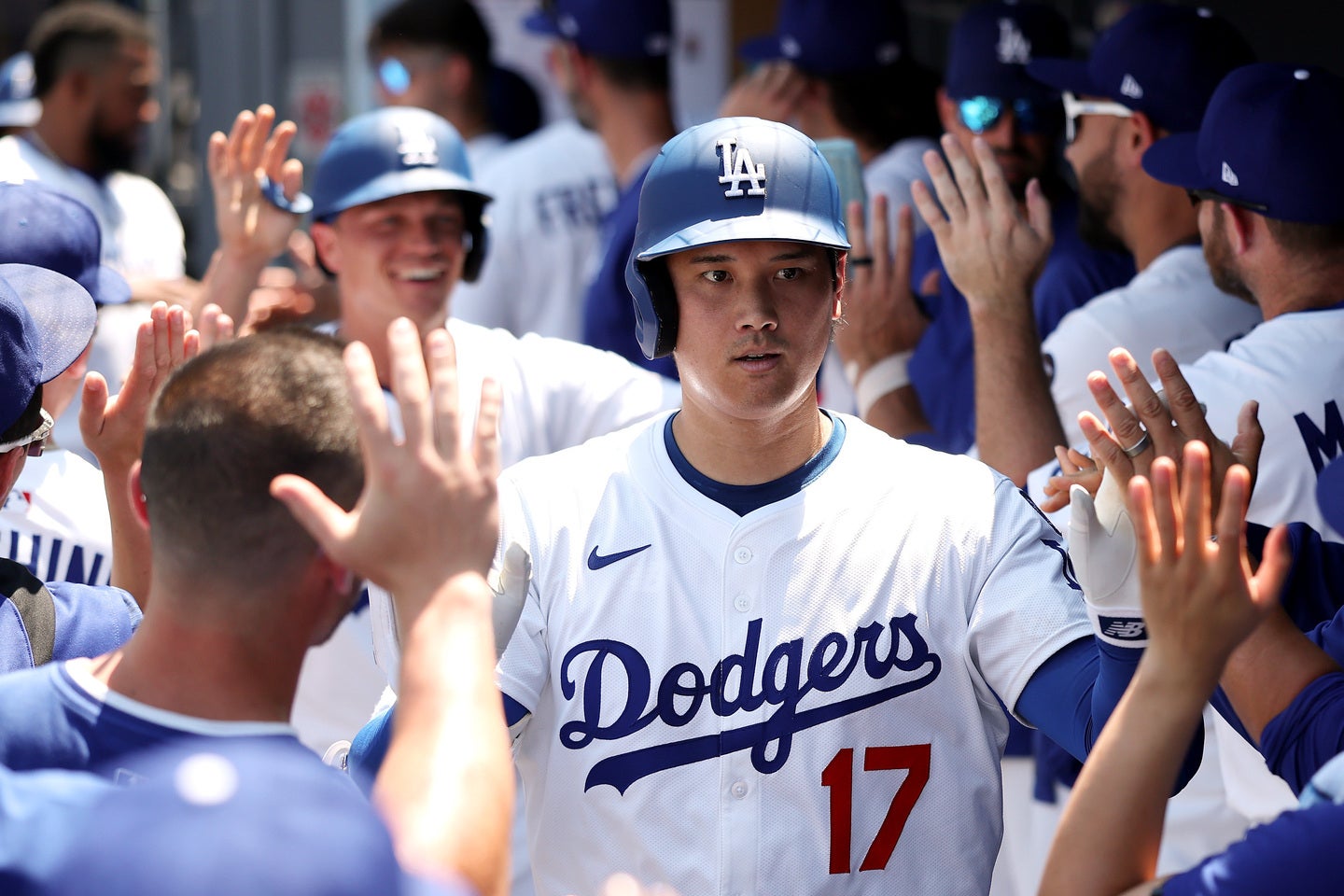 １番・指名打者としてスタメン出場した大谷翔平。(C) Getty Images