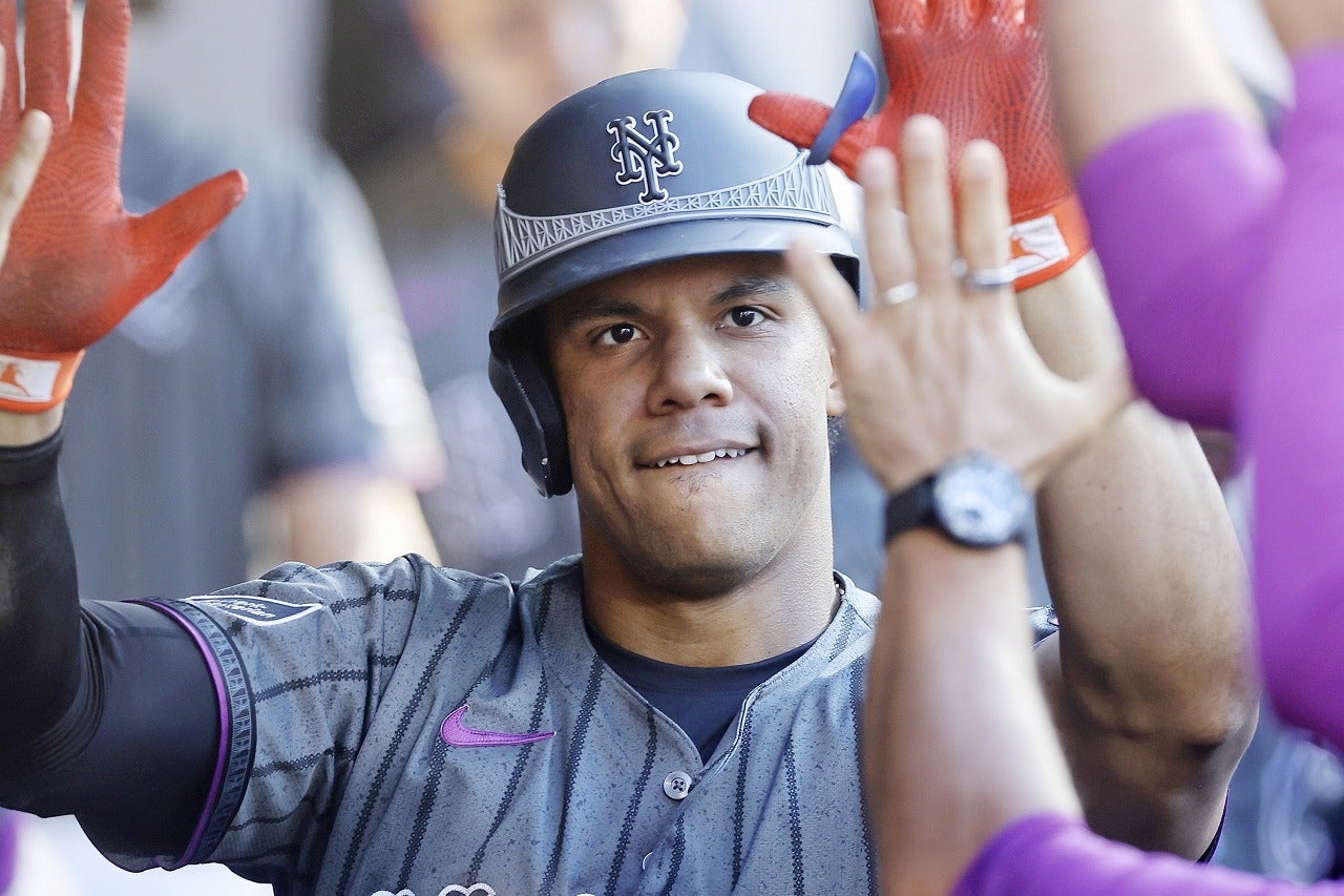 今季30盗塁目を成功させたソト。MLB史上３人目の快挙を達成した。(C)Getty Images
