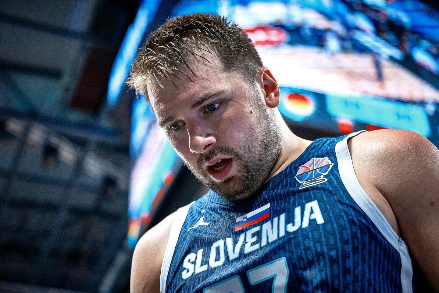 大会トップの平均34.7点と奮闘したドンチッチだったが、スロベニアはベスト８で敗退となった。(C)FIBA