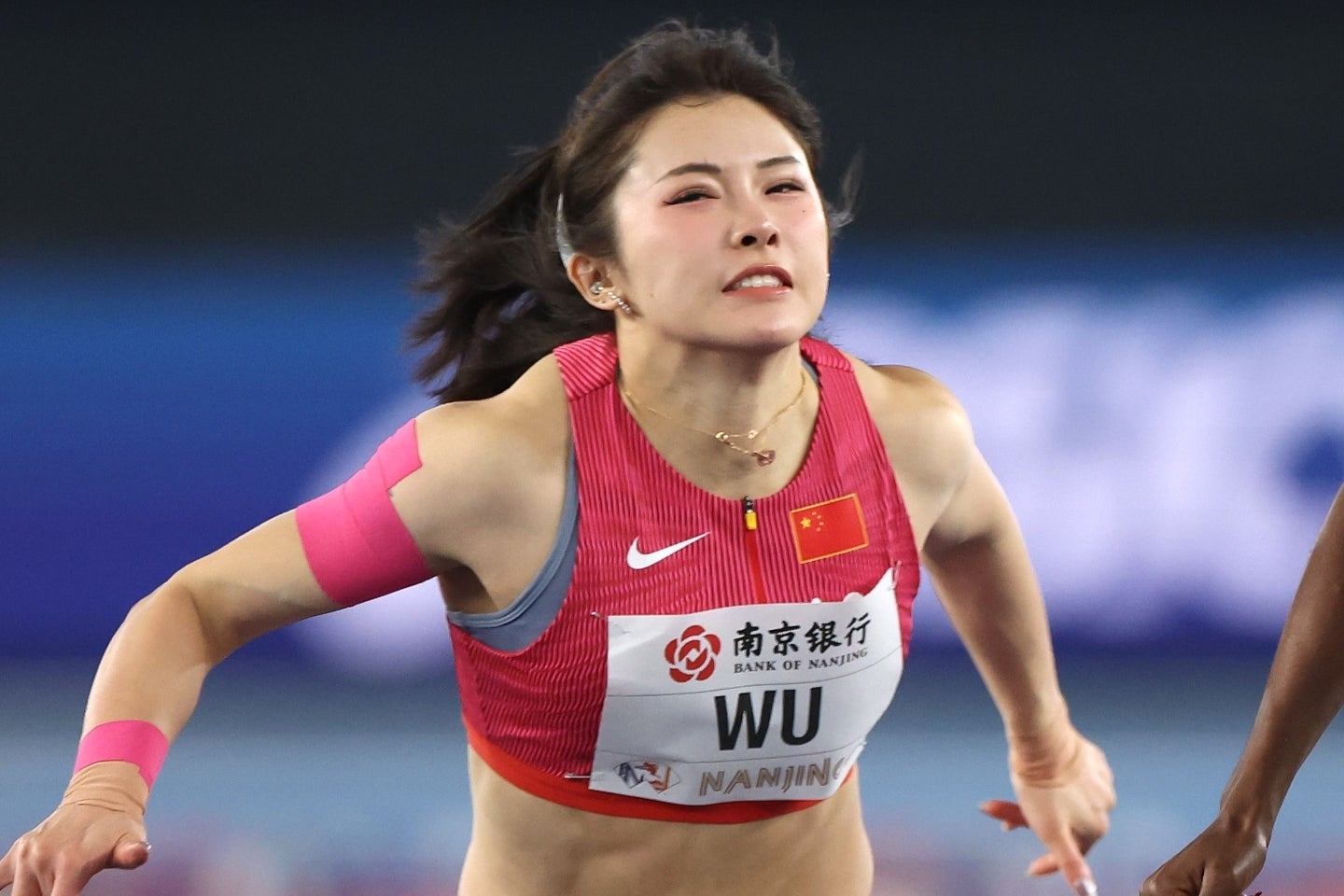 世界陸上女子100メートルハードルに出場する中国のウー・ヤニ。(C)Getty Images