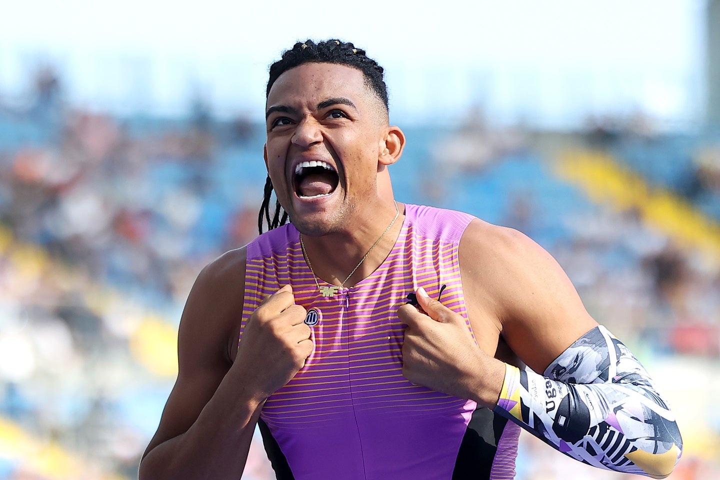 世界陸上の男子棒高跳びに出場するエマノイル・カラリス。(C)Getty Images