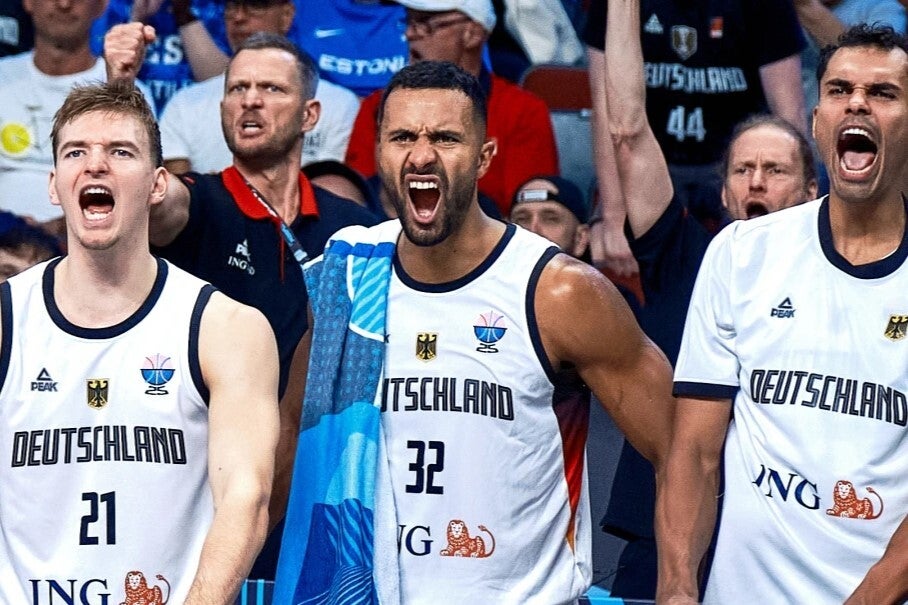 Bリーグの群馬クレインサンダーズに所属するティーマン。ユーロバスケットでドイツの４強入りに貢献している。(C)FIBA