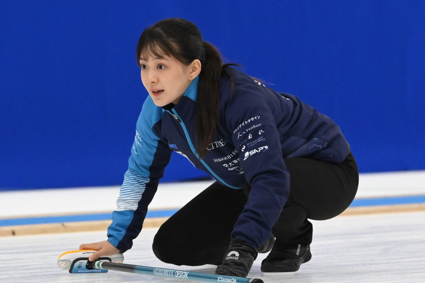 SC軽井沢クラブのスキップ・上野美優。（C）JCA/H.IDE